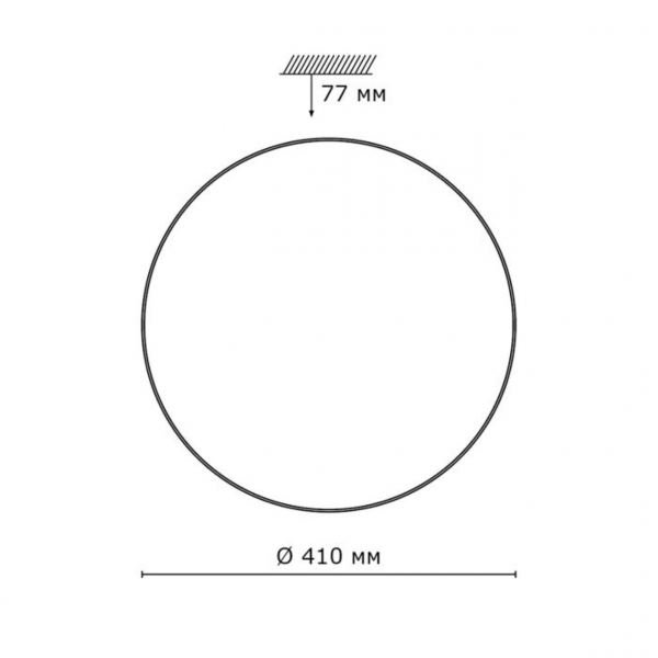 2052/DL PALE SN 162 Светильник пластик/белый/хром LED 48Вт 4000K D410 IP43 ABASI, изображение 3