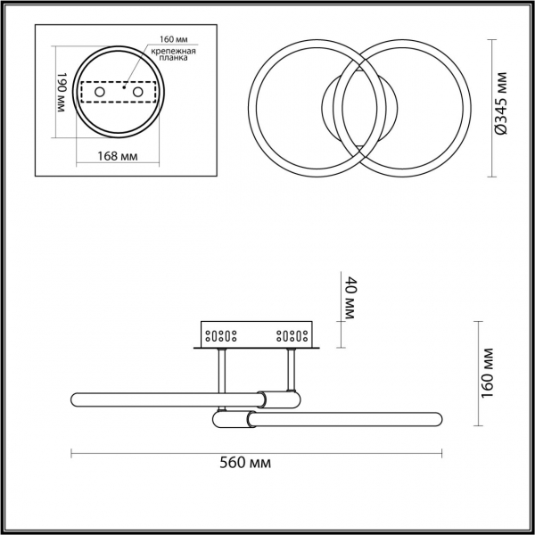 6545/61CL LEDIO LN23 068 золотой, черный Люстра потолочная LED 33W 3000-6000K 4051Лм 220V LARA, изображение 3