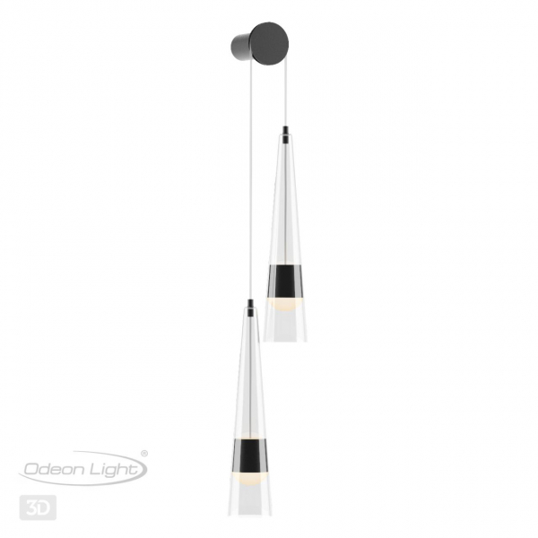 5044/24WL L-VISION ODL24 301 глянц.темн.хром/прозрачный/металл/стекло Бра LED 24W 3000K 2536Лм LUMP, изображение 5
