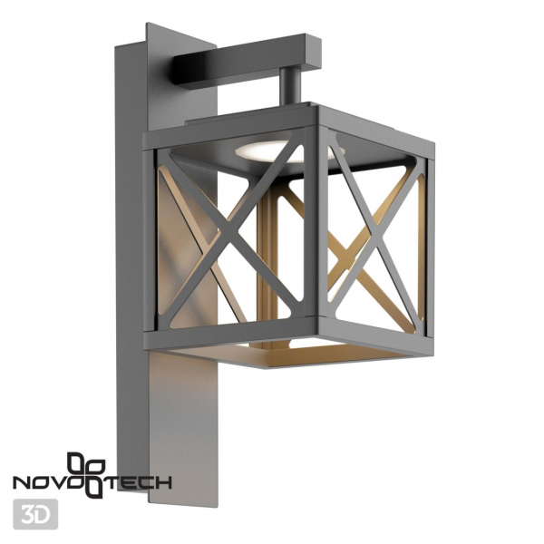358447 STREET NT20 364 темно-серый Ландшафтн.настен.светильник IP54 LED 4000K 10W 100-240V DANTELA, изображение 4