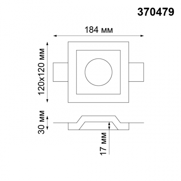 370479 SPOT NT19 184 белый Встраиваемый под покраску светильник IP20 GU10 50W 220V YESO, изображение 2