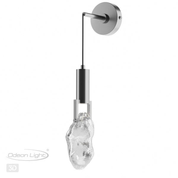 6696/5WL MIDCENT ODL24 Настенный светильник матовый никель/металл/стекло IP20 LED 5W 200Лм 3000K LIA, изображение 5