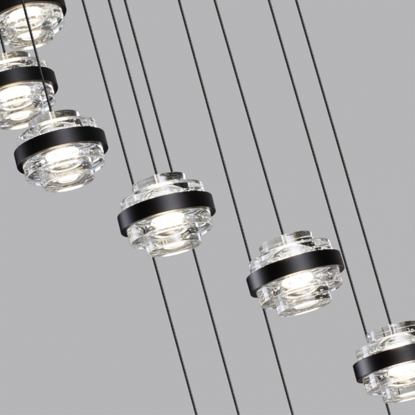 5031/80L L-VISION ODL24 391 чёрный/металл/акрил Люстра LED 80W 4000K 5723лм KLOT, изображение 4