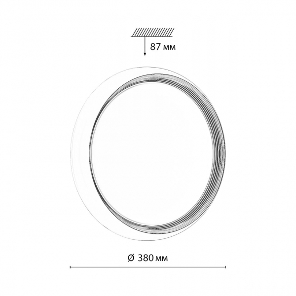 7650/DL PALE SN 86 Светильник пластик/белый/золотой LED 48Вт 4000К D380 IP43 TOFIQ WHITE, изображение 5