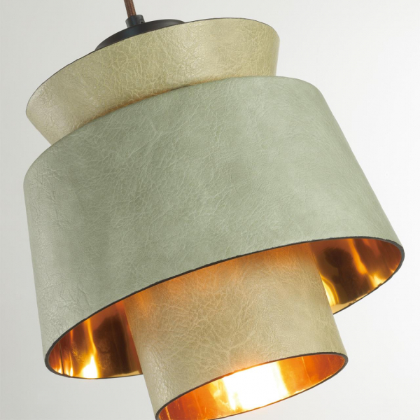4992/1A PENDANT ODL23 401 зеленый/золотой/металл/экокожа Подвес E27 60W KRESSA, изображение 5