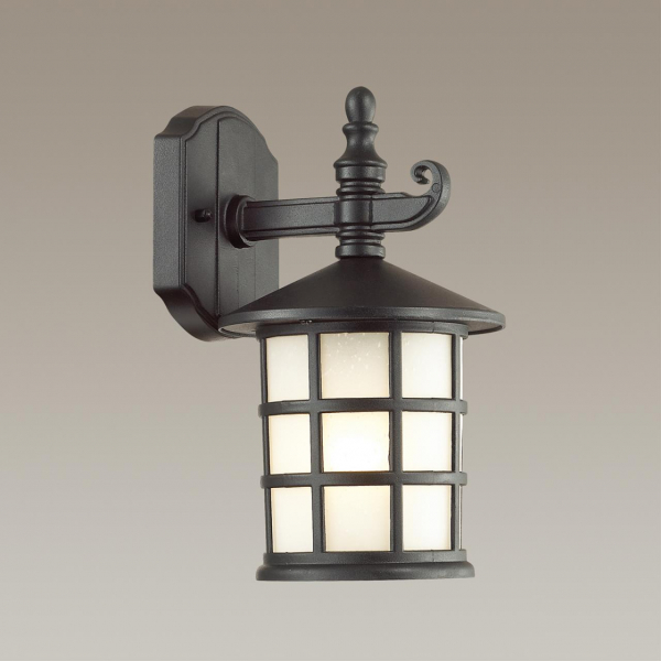 4042/1W NATURE ODL18 651 черный Уличный настенный светильник IP44 E27 60W 220V HOUSE, изображение 3