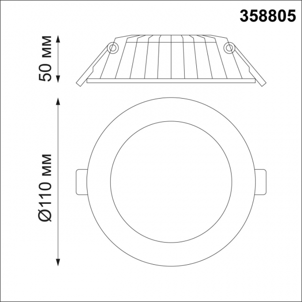 Софит 358805 GESSO бел LED 8W 3000K, изображение 4
