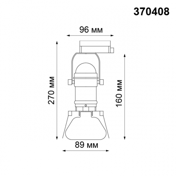 370408 PORT NT19 131 черный Светильник трековый однофазный трехжильный IP20 GU10 50W 220V UFO, изображение 3