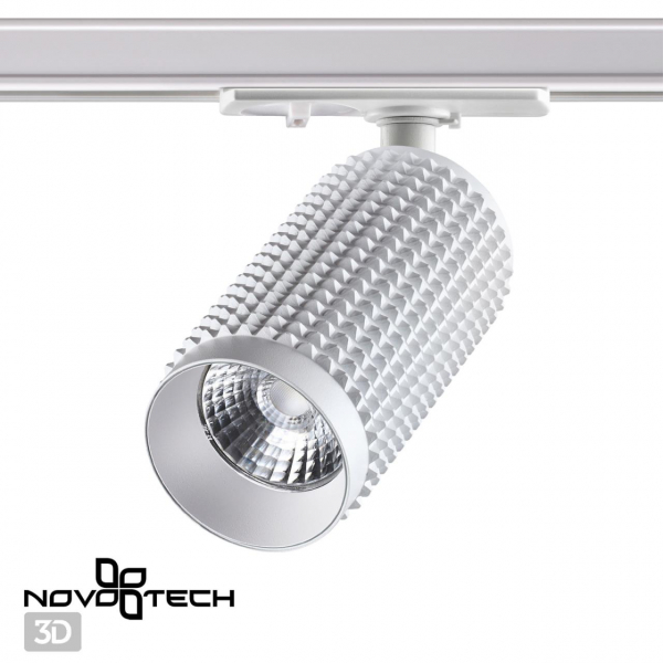 358496 PORT NT21 084 белый Светильник трековый однофазный трехжильный IP20 LED 4000K 12W 220V MAIS LED, изображение 3