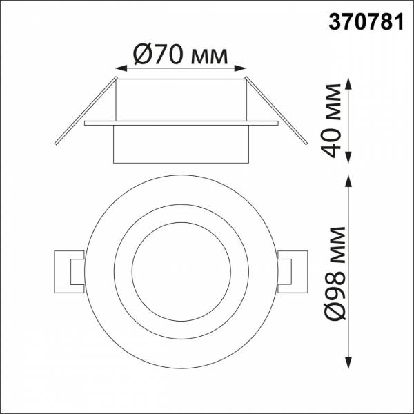 370781 SPOT NT21 334 белый Светильник встраиваемый влагозащищенный IP44 GU10 9W 220V WATER, изображение 4