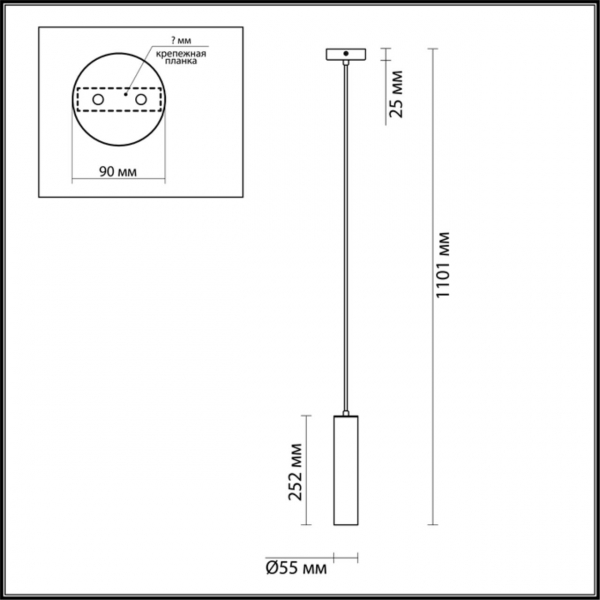 3873/1L HIGHTECH ODL19 285 белый Подвесной светильник GU10 1*50W 220V KIKO, изображение 4