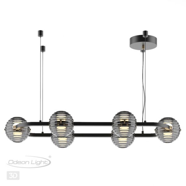 5041/60LA L-VISION ODL24 425 черн./золото/дымчатый/металл/стеко Люстра LED 60W 4000К 1526Лм TRONI, изображение 5