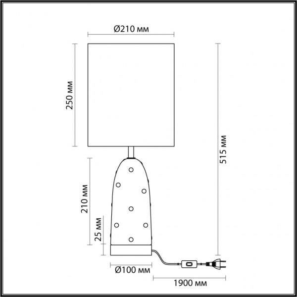 Лампа настольная 5423/1T POLLEN 1*E27, изображение 6