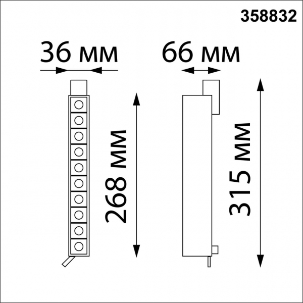 358832 PORT NT22 113 белый Светильник трековый однофазный трехжильный IP20 LED 4000K 16W 220V ITER, изображение 3