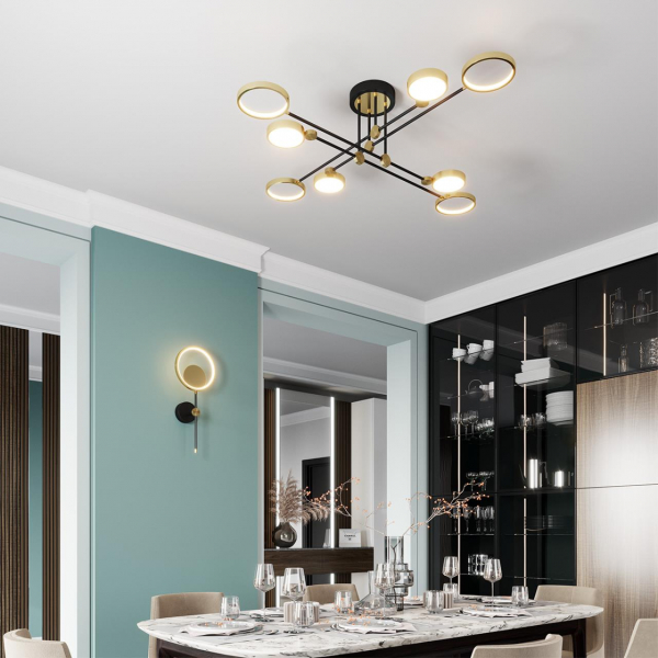 4320/75CL MIDCENT ODL22 213 металл/черный с бронзой Потолочный светильник IP20 LED 65W 2677Лм DENZEL, изображение 4