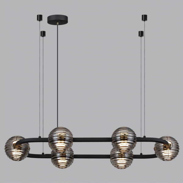 5041/60LA L-VISION ODL24 425 черн./золото/дымчатый/металл/стеко Люстра LED 60W 4000К 1526Лм TRONI, изображение 3