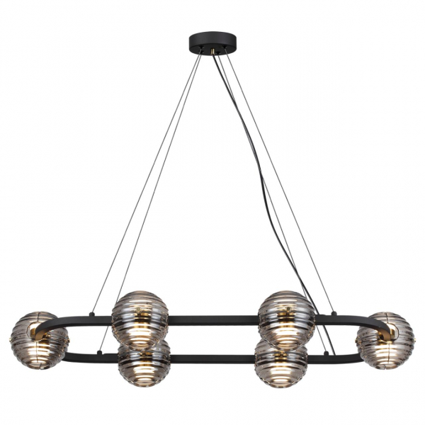 5041/60LA L-VISION ODL24 425 черн./золото/дымчатый/металл/стеко Люстра LED 60W 4000К 1526Лм TRONI, изображение 2
