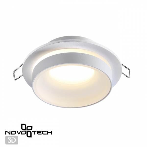 370781 SPOT NT21 334 белый Светильник встраиваемый влагозащищенный IP44 GU10 9W 220V WATER, изображение 3