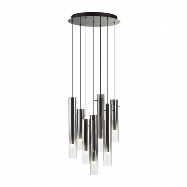 5061/32L PENDANT ODL24 319 черный/темн.хром/металл/стекло Люстра каскадная LED 7*4W 3000K SHINY, изображение 2