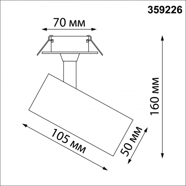 359226 SPOT NT23 267 черный Светильник встраиваемый светодиодный IP20 LED 15W 220V 1440Лм 4000К SELENE, изображение 4
