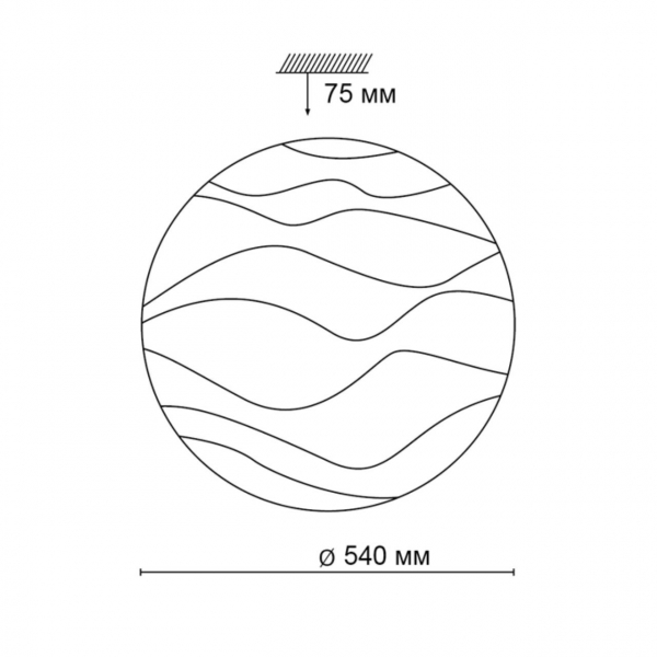 2090/EL PALE SN 067 Светильник пластик/белый LED 72Вт 3000-6300K D540 IP43 пульт ДУ ERICA, изображение 5