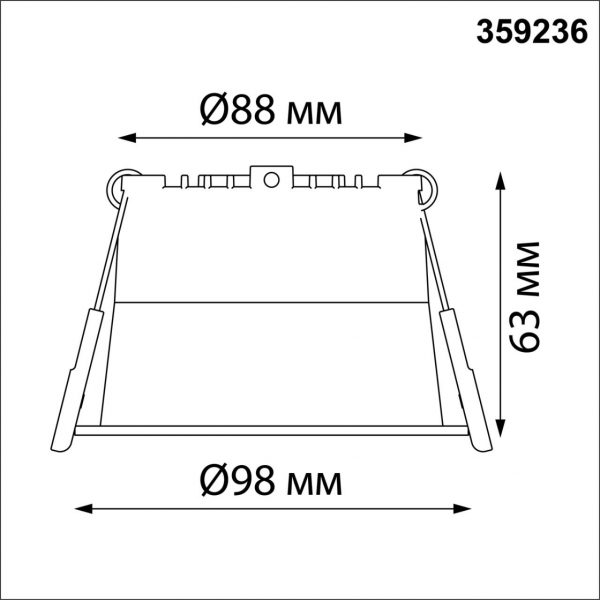 359236 SPOT NT23 282 белый Светильник встраиваемый светодиодный IP20 LED 12W 220V 840Лм 3000К TRAN, изображение 6