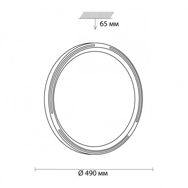 3028/EL COLOR SN 176 Светильник пластик/бел LED 72Вт 3000-6500K D490 IP43 пульт ДУ/RGB/LampSmart SLOT, изображение 6