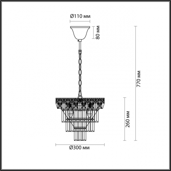 5232/4 CLASSI LN22 золотой Люстра E14 4*40W 220V IGGY, изображение 2