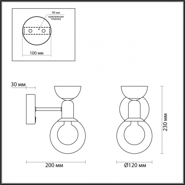 5620/1W MODERNI LN23 145 латунь Бра G9 1*40W 220V KARISMA, изображение 3