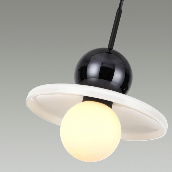 5014/1D MODERN ODL23 295 черный/белый/белый матовый металл/стекло Подвес G9 LED 5W HATTY, изображение 5