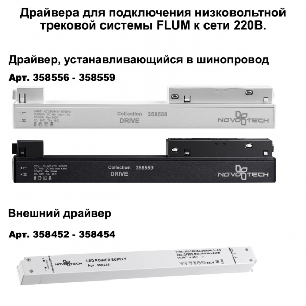 Шинопровод 135130 белый FLUM NT21 032 2м, изображение 2
