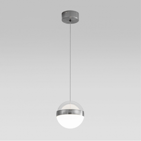 5037/12L L-VISION ODL24 389 никель/прозрачн/молочный/металл/акрил Подвес LED 12W 4000K 600лм RONI, изображение 3