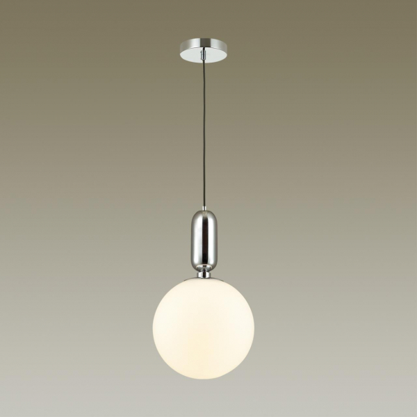 4673/1 PENDANT ODL20 308 хром/белый Подвес E27 1*40W (тип лампы СВЕЧА ) 220V OKIA, изображение 3
