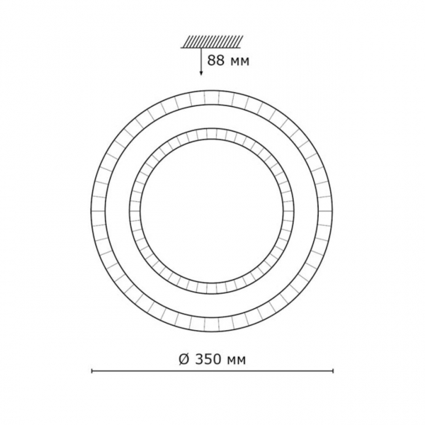 2041/DL PALE SN 144 Светильник пластик/белый/прозрачный LED 48Вт 3000-6300K D350 IP43 пульт ДУ FLOORS, изображение 3