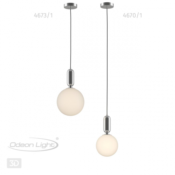 4673/1 PENDANT ODL20 308 хром/белый Подвес E27 1*40W (тип лампы СВЕЧА ) 220V OKIA, изображение 5