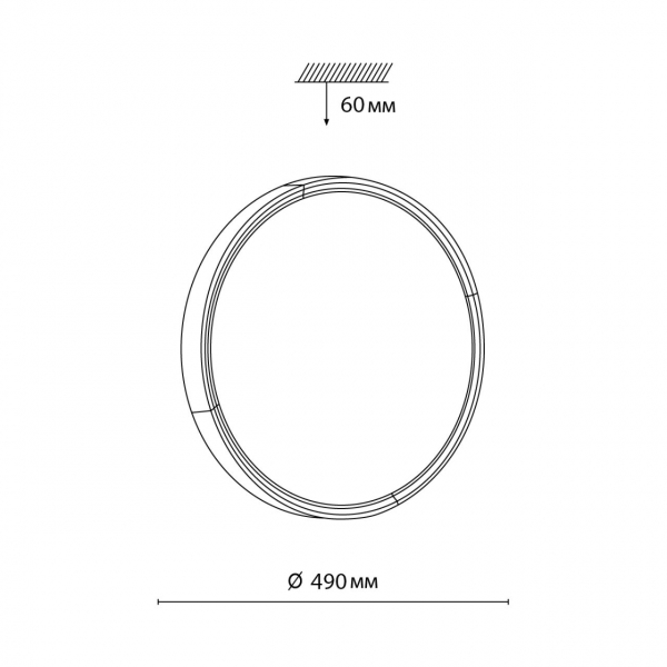 7629/EL PALE SN 134 Светильник пластик/черный/золотистый LED 72Вт 3000-6300K D490 IP43 пульт ДУ VELIO, изображение 7