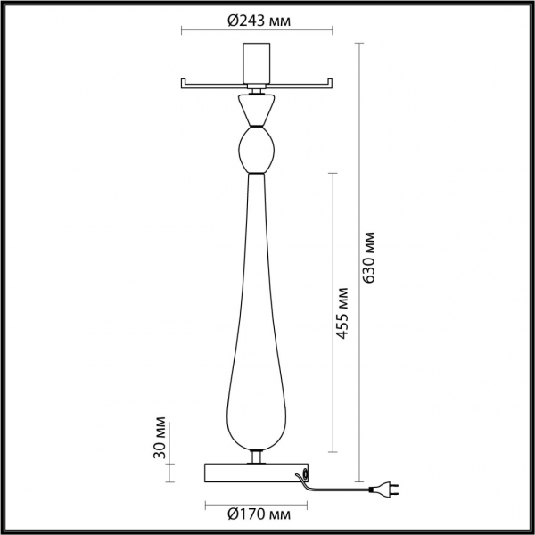 4889/1T STANDING ODL_EX22 99 золотой/зеленый/стекло База для высокой лампы E27 1*60W TOWER, изображение 7
