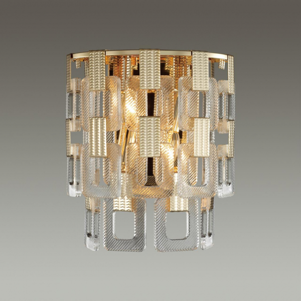 4989/2W HALL ODL22 553 золотой/стекло Бра E14 2*40W BUCKLE, изображение 3