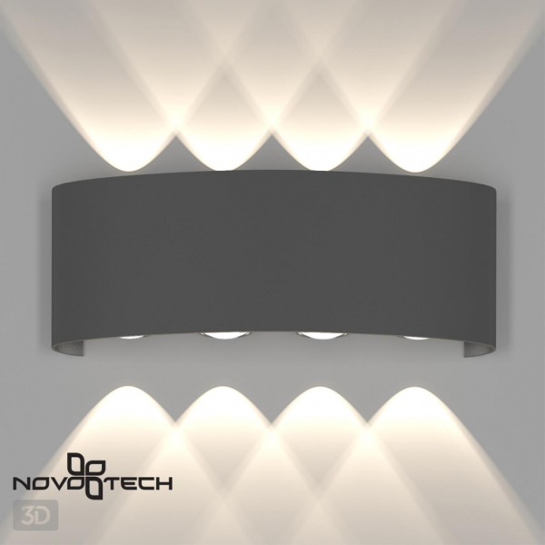358461 STREET NT20 376 темно-серый  Ландшафтный настенный светильник IP54 LED 4000K 8W 85-265V CALLE, изображение 5