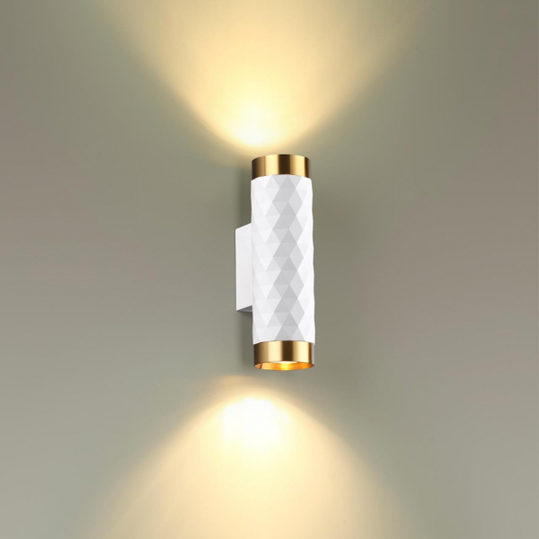 4286/2W HIGHTECH ODL22 283 белый/золотистый/металл Настенный светильник IP20 LED GU10 max 2*10W AD ASTRUM, изображение 3