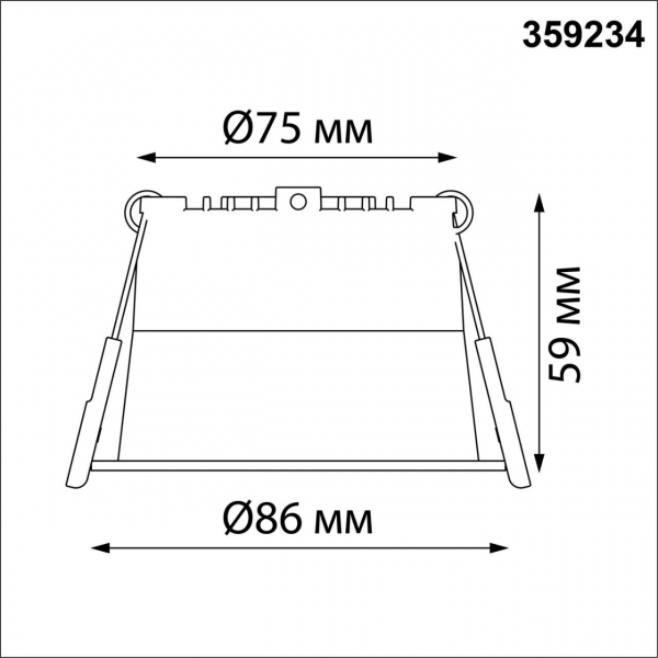 359234 SPOT NT23 282 белый Светильник встраиваемый светодиодный IP20 LED 9W 220V 540Лм 3000К TRAN, изображение 6