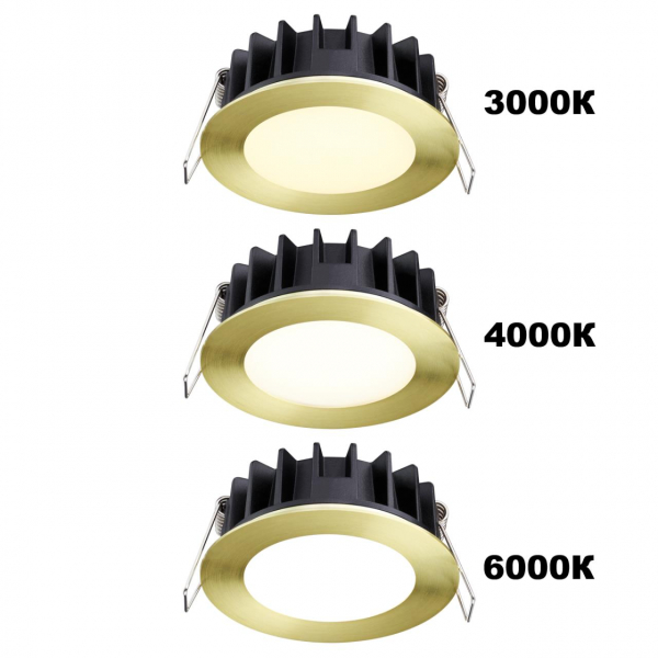 358953 SPOT NT22 270 бронза светлая Встраиваемый светодиодный светильник с переключателем цветовой температуры IP20 LED 3000К\4000К\6000К 15W 220V LAN, изображение 5
