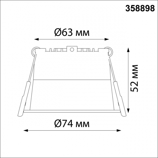 358898 SPOT NT22 283 черный Светильник встраиваемый светодиодный IP20 LED 4000К 6W 220V TRAN, изображение 5