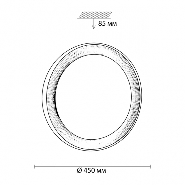 3031/DL TAN SN 055 Светильник пластик/белый/прозрачный LED 48Вт 3000-6500K D450 IP43 пульт ДУ/ LampSmart ASUNO, изображение 5