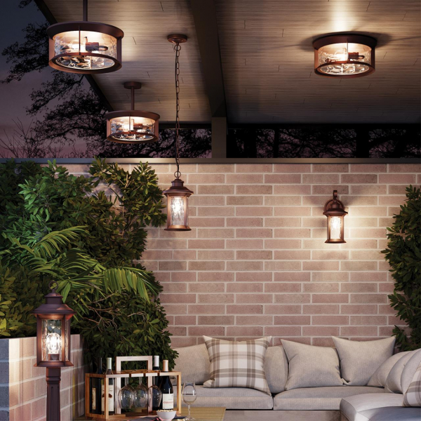 4961/2 NATURE ODL22 637 темно-коричневый/стекло Ландшафтный подвес E27 2*60W IP44 MAVRET, изображение 4
