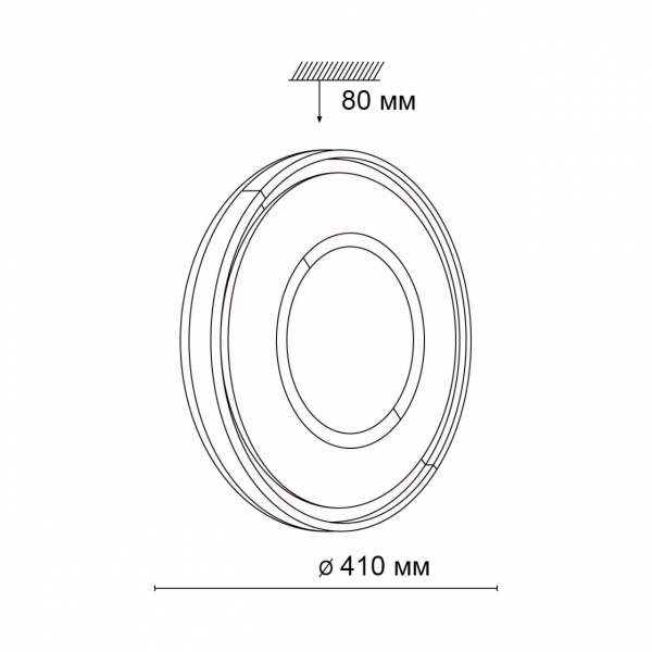 3046/DL TAN SN 010 Светильник пластик/белый/черный LED 48Вт 3000-6500К D410 IP43 пульт ДУ/ LampSmart STOKI, изображение 5