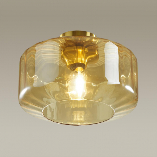4747/1C PENDANT ODL21 365 янтарный/бронзовый Светильник потолочный E27 1*60W BINGA, изображение 2
