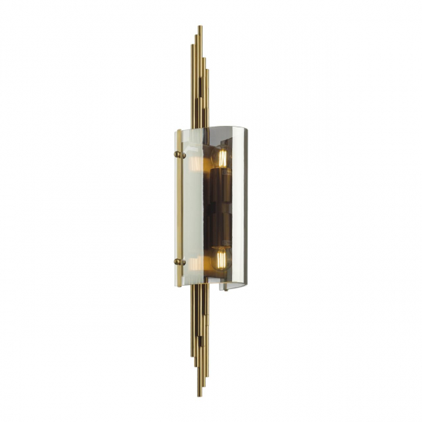 4895/2W MODERN ODL_EX23 85 бронзовый/дымчатый/металл/стекло Бра E27 2*40W MARGARET, изображение 2