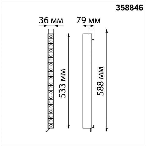 358846 PORT NT22 141 белый Светильник трехфазный трековый светодиодный IP20 LED 4000K 30W 220V ITER, изображение 3