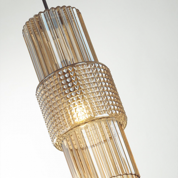 5019/1 MODERN ODL23 359 бронзовый/янтарный металл/стекло Подвес E14 1*40W PIMPA, изображение 4